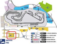 stationnement d'autocars F1 Barcelone <br /> BUS Parking C<br />Circuit de Catalogne Montmelo