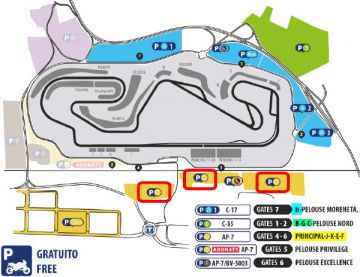 Billets F1 Barcelone parking C<br />Circuit de Catalogne Montmelo