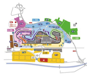 Plan parkings circuit Montmelo