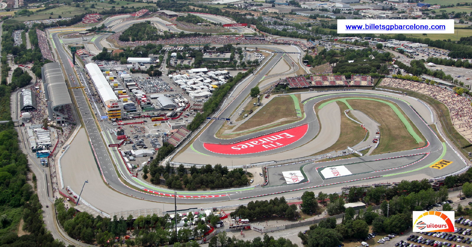 Circuit de Barcelona-Catalunya vue à vol d'oiseau 